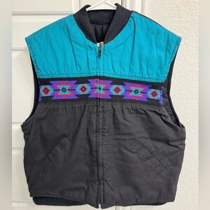 Vintage 90's Saddlebrook Western Full Zip Vest Size Large